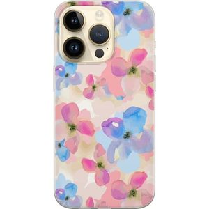 Apple iPhone 14 Pro Transparent Mobilskal Blomsterprakt