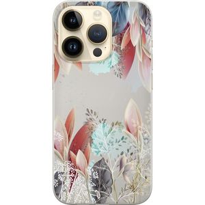 Apple iPhone 14 Pro Gennemsigtigt Telefoncover Blommor