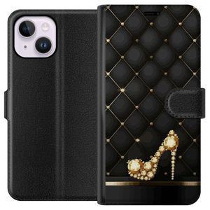 Apple iPhone 14 Plus Musta Lompakkokotelo Lyxig Sko
