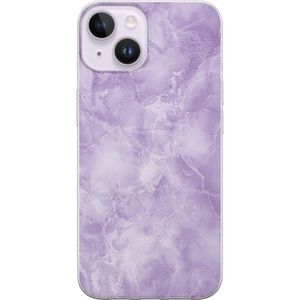 Apple iPhone 14 Plus Gjennomsiktig Telefondeksel Lila marmor