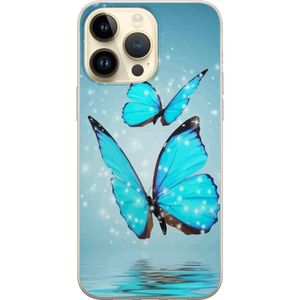 Apple iPhone 14 Pro Max Transparent Mobilskal Magiska Fjärilar