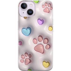 Apple iPhone 15 Gjennomsiktig Telefondeksel Fluffiga Tassar