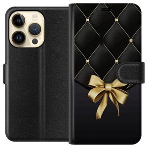 Apple iPhone 15 Pro Musta Lompakkokotelo Elegant Rosett