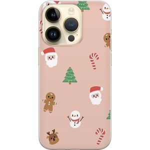 Apple iPhone 15 Pro Transparent Mobilskal Klassisk Julfest