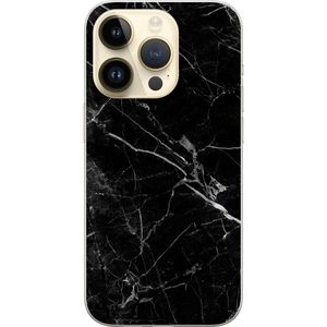 Apple iPhone 15 Pro Transparent Mobilskal Svart marmor