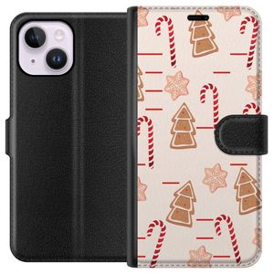 Apple iPhone 15 Plus Svart Plånboksfodral Julens Godisglädje