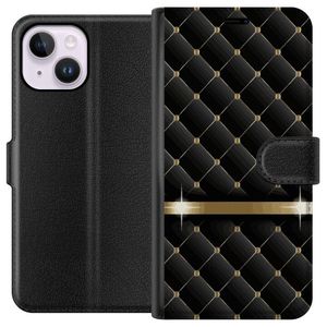 Apple iPhone 15 Plus Musta Lompakkokotelo Lyxigt