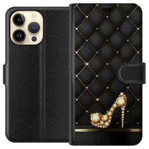 Apple iPhone 15 Pro Max Musta Lompakkokotelo Lyxig Sko