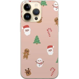 Apple iPhone 15 Pro Max Transparent Mobilskal Klassisk Julfest