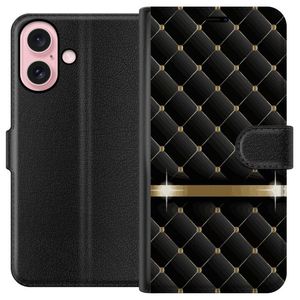 Apple iPhone 16 Musta Lompakkokotelo Lyxigt