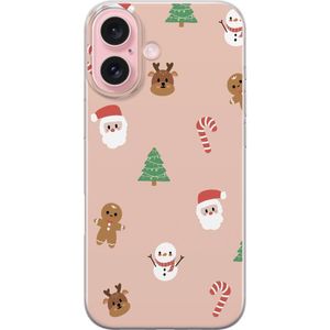 Apple iPhone 16 Transparent Mobilskal Klassisk Julfest
