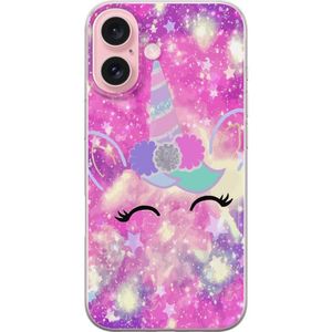 Apple iPhone 16 Läpinäkyvä Puhelinkotelo Glad Enhörning