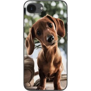 Apple iPhone 16e Transparent Mobilskal Ung Hund