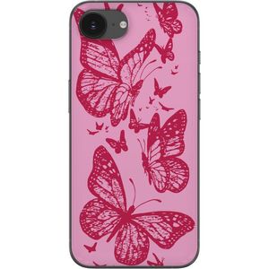 Apple iPhone 16e Läpinäkyvä Puhelinkotelo Fjärilar