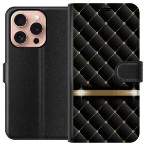 Apple iPhone 16 Pro Musta Lompakkokotelo Lyxigt