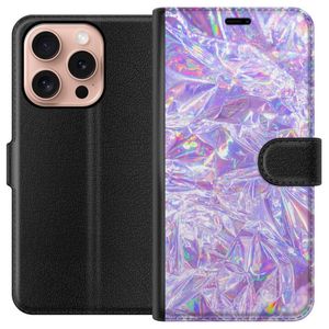 Apple iPhone 16 Pro Svart Plånboksfodral Glitter