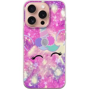 Apple iPhone 16 Pro Transparent Mobilskal Glad Enhörning