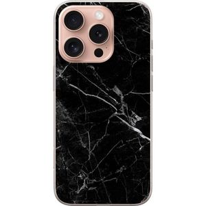 Apple iPhone 16 Pro Läpinäkyvä Puhelinkotelo Svart marmor