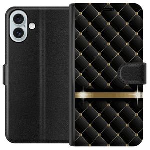 Apple iPhone 16 Plus Musta Lompakkokotelo Lyxigt
