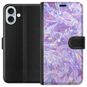Apple iPhone 16 Plus Sort Lommebokdeksel Glitter