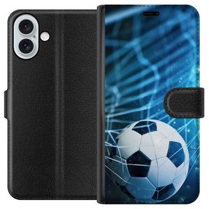 Apple iPhone 16 Plus Sort Lommebokdeksel Fotboll