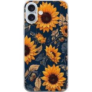 Apple iPhone 16 Plus Läpinäkyvä Puhelinkotelo Solrosor