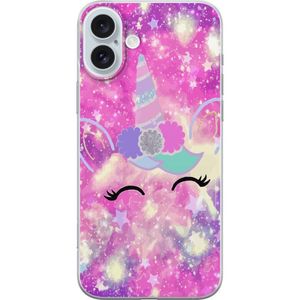 Apple iPhone 16 Plus Gennemsigtigt Telefoncover Glad Enhörning