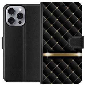 Apple iPhone 16 Pro Max Svart Plånboksfodral Lyxigt