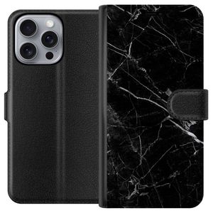 Apple iPhone 16 Pro Max Sort Tegnebogsetui Svart marmor