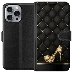 Apple iPhone 16 Pro Max Musta Lompakkokotelo Lyxig Sko