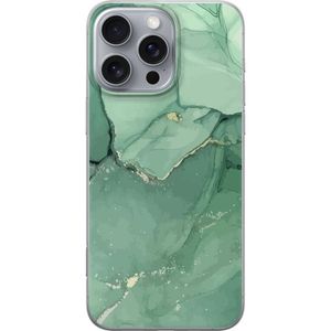 Apple iPhone 16 Pro Max Läpinäkyvä Puhelinkotelo Grön Marmor