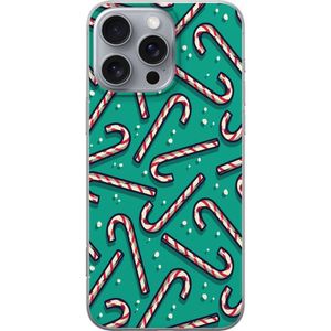 Apple iPhone 16 Pro Max Transparent Mobilskal Polkagris Mönster