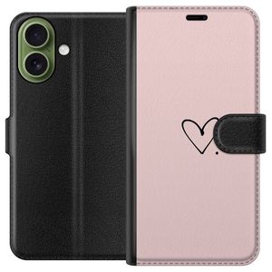 Apple iPhone 17 Sort Tegnebogsetui Hjärta.