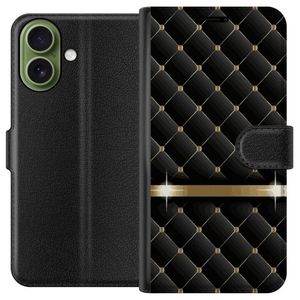 Apple iPhone 17 Sort Tegnebogsetui Lyxigt