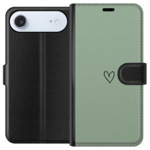 Apple iPhone 17 Air Svart Plånboksfodral Hjärta