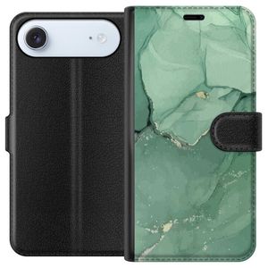 Apple iPhone 17 Air Musta Lompakkokotelo Grön Marmor