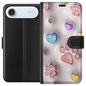 Apple iPhone 17 Air Musta Lompakkokotelo Fluffiga Tassar