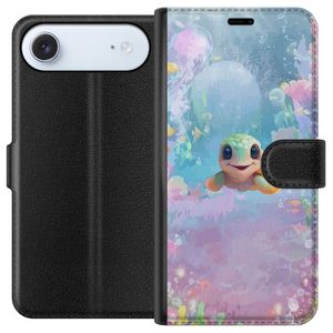 Apple iPhone 17 Air Musta Lompakkokotelo Glad Sköldpadda