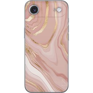 Apple iPhone 17 Air Gjennomsiktig Telefondeksel Ljusrosa marmor