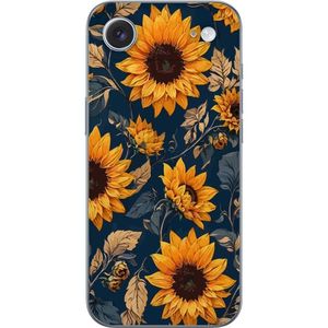 Apple iPhone 17 Air Gjennomsiktig Telefondeksel Solrosor