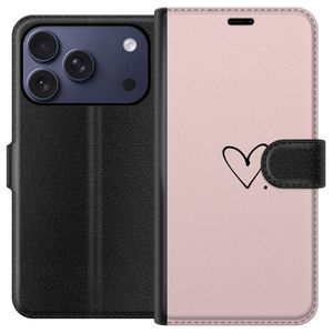 Apple iPhone 17 Pro Musta Lompakkokotelo Hjärta.