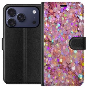 Apple iPhone 17 Pro Sort Tegnebogsetui Glitter