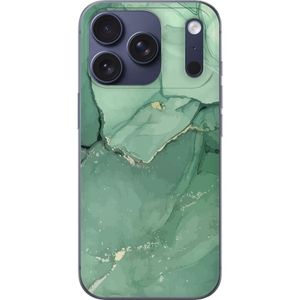 Apple iPhone 17 Pro Gennemsigtigt Telefoncover Grön Marmor