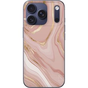 Apple iPhone 17 Pro Läpinäkyvä Puhelinkotelo Ljusrosa marmor