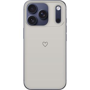 Apple iPhone 17 Pro Läpinäkyvä Puhelinkotelo Grått hjärta