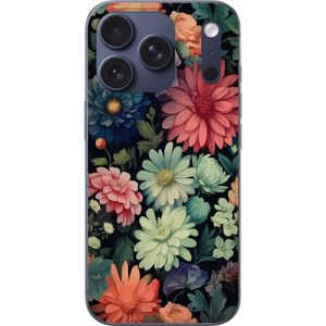 Apple iPhone 17 Pro Läpinäkyvä Puhelinkotelo Färglada blommor