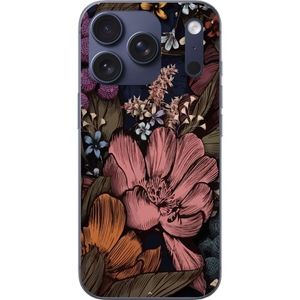 Apple iPhone 17 Pro Läpinäkyvä Puhelinkotelo Tecknade blommor