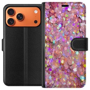 Apple iPhone 17 Pro Max Musta Lompakkokotelo Glitter