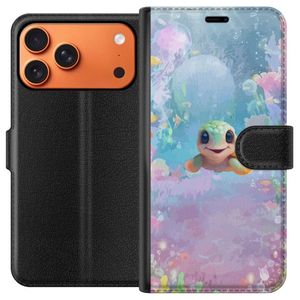 Apple iPhone 17 Pro Max Musta Lompakkokotelo Glad Sköldpadda