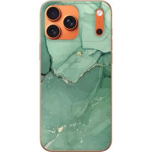 Apple iPhone 17 Pro Max Läpinäkyvä Puhelinkotelo Grön Marmor